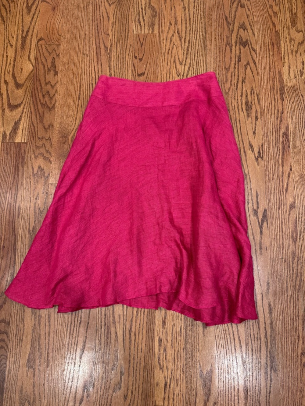 Lafayette 148 Red burgundy Linen Skirt Size 8